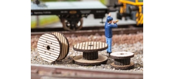 Train électrique : NOCH NO 14638 - Bobines de câble, 3 pièces 