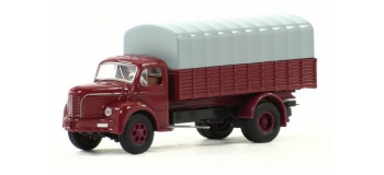 BREKINA SAI 2622 - Camion Berliet baché GLR 8, rouge et gris foncé