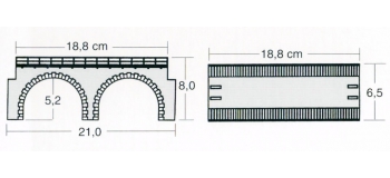 faller 120477 Viaduc droit, partie supérieure