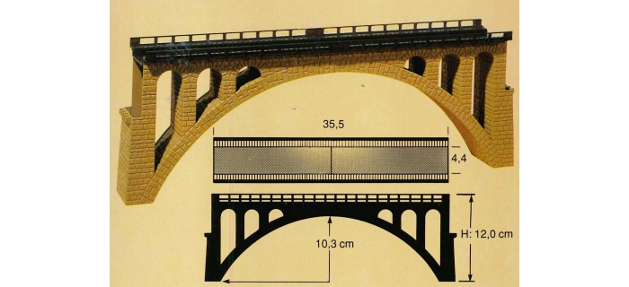 faller 120533 pont à arches en pierres