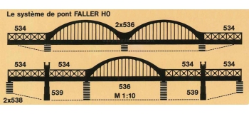 Faller 120536 pont à caissons modelisme ferroviaire