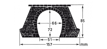 faller 120561 2 entrées de tunnel, traction vapeur