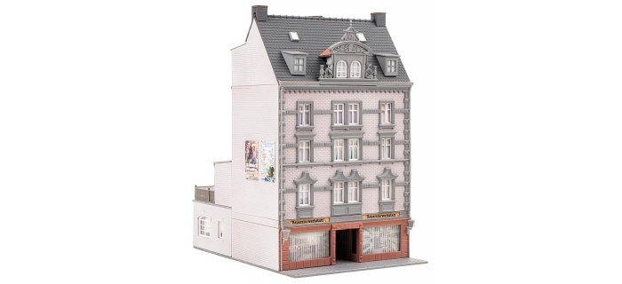 Maquette Faller – Maison Urbaine Avec Bistro – échelle HO, Bâtiment Détaillé, Modélisme Ferroviaire