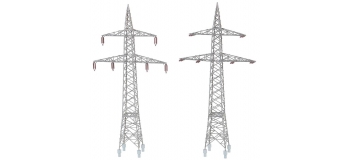 Modélisme ferroviaire : FALLER F130898 - 2 Pylônes de câbles aériens (110 kV)
