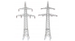 Modélisme ferroviaire : FALLER F130898 - 2 Pylônes de câbles aériens (110 kV)