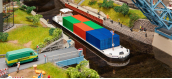 Faller 131013 - Cargo fluvial avec conteneurs