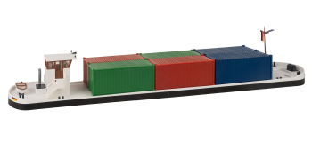 trains miniatures Faller F131013 - Cargo fluvial avec conteneurs