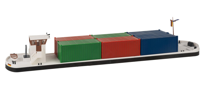 trains miniatures Faller F131013 - Cargo fluvial avec conteneurs