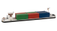 trains miniatures Faller F131013 - Cargo fluvial avec conteneurs