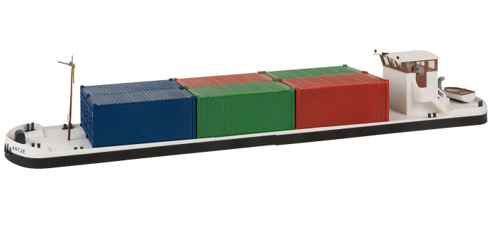 maquette echelle HO Faller F131013 - Cargo fluvial avec conteneurs
