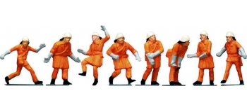 Modélisme ferroviaire : FALLER F151036 - Pompiers uniforme Orange