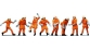 Modélisme ferroviaire : FALLER F151036 - Pompiers uniforme Orange