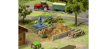 Modélisme ferroviaire : FALLER F180381 - Fumier avec grue