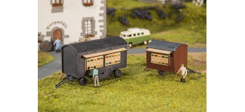 Train électrique : FALLER F180385 - 2 chariots à ruches, remorques 