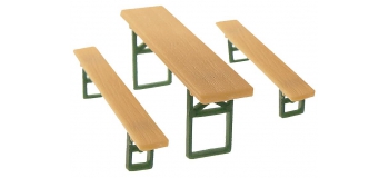 Modélisme ferroviaire :  FALLER F180442 - bancs et tables