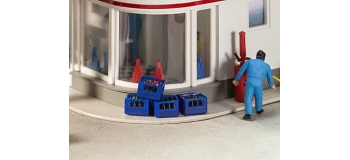 Modélisme ferroviaire : FALLER F180968 - 4 Caisses de bière avec bouteilles