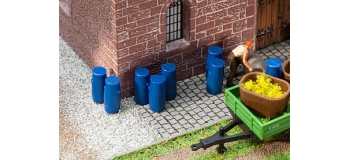 Modélisme ferroviaire : FALLER F180970 - 9 Fûts en plastique