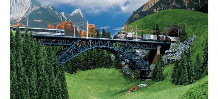 Faller – Pont Bietschtal F222580 – Maquette Ferroviaire à Monter, Reproduction Réaliste, Allemagne