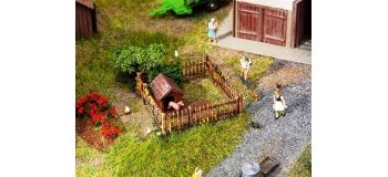 FALLER F180599 - Enclos et niche pour chien 