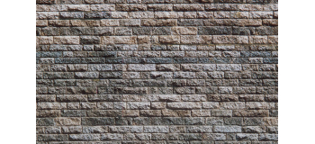 Modélisme ferroviaire : FALLER F170617 - Plaque de décor, mur en basalt