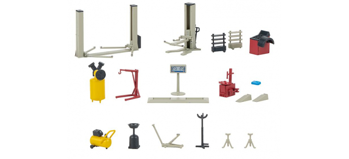 Equipements pour atelier ou garage automobile - F180356 - Faller -  Accessoires de décor - Easy Miniatures
