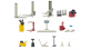 faller 180356 accessoires pour garage automobile décor modelisme