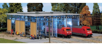 Modélisme ferroviaire : FALLER F120217 - Hangar à locomotives électriques, 3 voies 