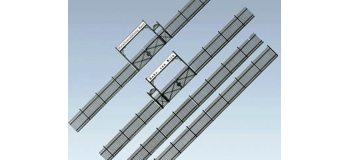 Train électrique : FALLER F180412 - Clôture métallique avec portail 