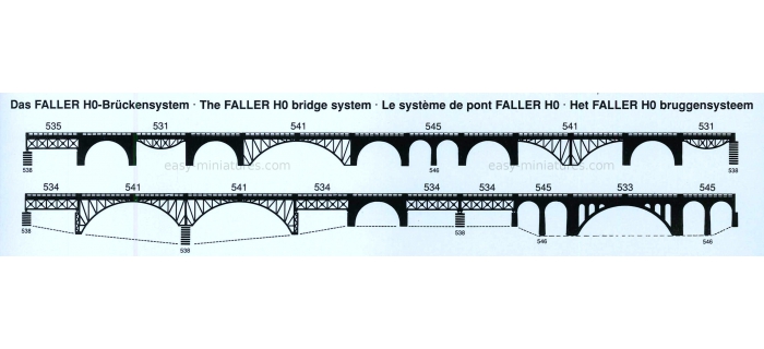 faller 120533 pont à arches en pierres