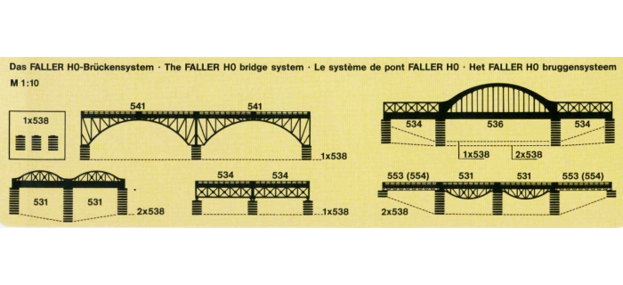 F120538 Modélisme Faller Piliers de Pont 