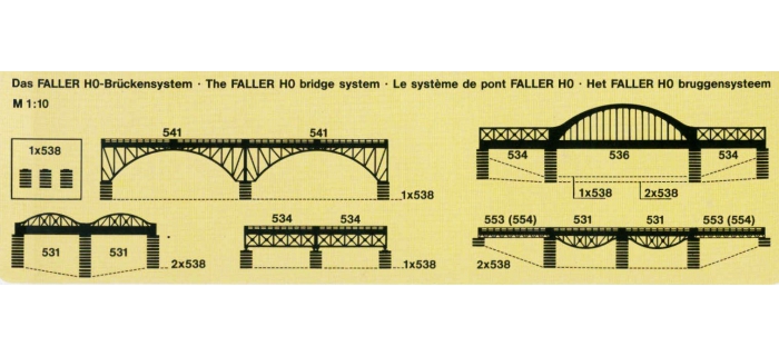 faller 120538 piliers pont en béton