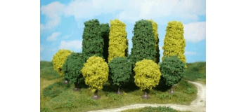 4 arbres, vert clair, 6-7 cm