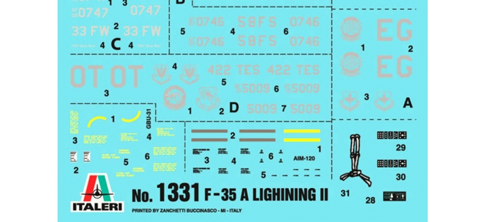 ITALERI I1331 - Avion F-35A Lightning II 