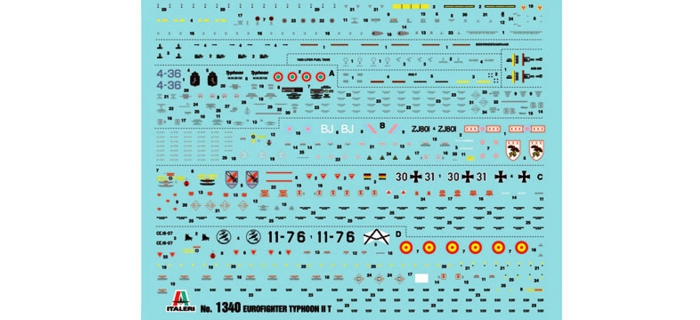 ITALERI I1340 - Avion EF-2000 Typhoon Biplace 