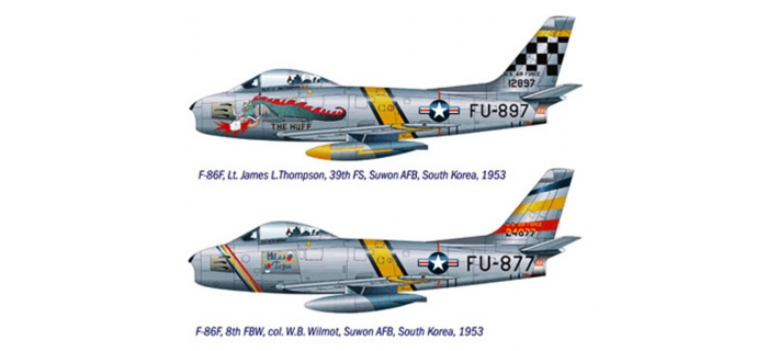 ITALERI I2503 - Avion F-86F Sabre Skyblazers 