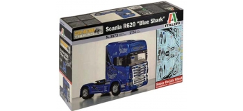 Maquettes : ITALERI I3873 - Tracteur de camion Scania R620 Blue Shark 