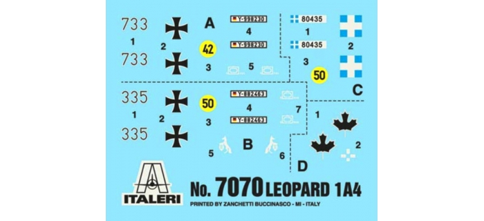 ITALERI I7070 - Char Léopard 1 A3/A4 