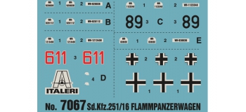  ITALERI I7067 - Half track Sd.Kfz.251/16 Flamm 