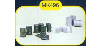 modelisme ferroviaire mkd mk496 Sacs de charbon, jerricans, tonneaux