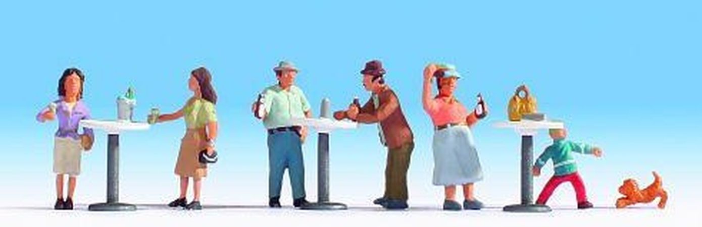 Modélisme Ferroviaire Noch – Figurines HO Barbecue Party – Scène De Vie Miniature (1/87 Modélisme Ferroviaire Noch – Figurines HO Barbecue Party – Scène De Vie Miniature (1/87