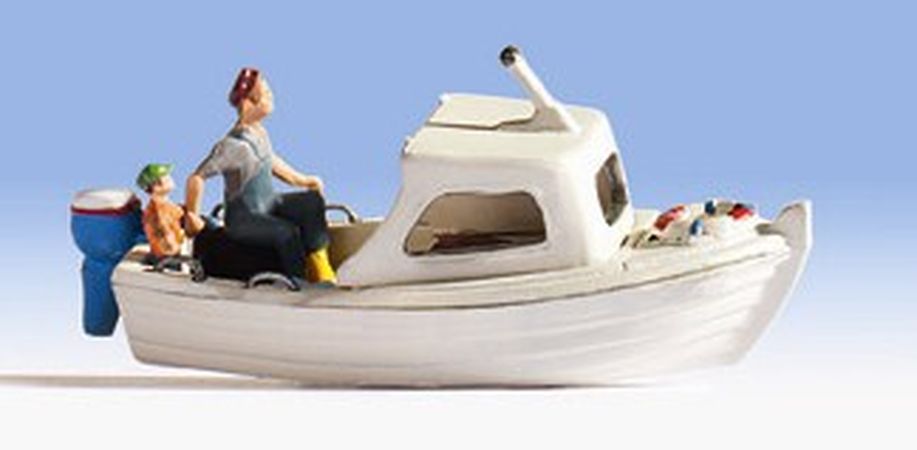 Banc Miniature Canoë Avec Figurine Noch Pour Modélisme Ferroviaire - Non Flottable, Décoration Miniature