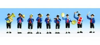 Noch 15580 - Figurine Orchestre 9 Personnages Peints à La Main Échelle HO Pour Modélisme Ferroviaire