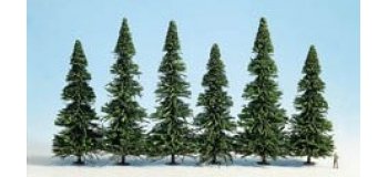 Noch 26827 Sapins Rouges Modélisme - Lot De 10 Arbres - Échelles H0 Et TT - Décoration Réseau Ferroviaire
