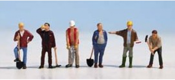 3 Ouvriers Du Bâtiment Noch 17330 – Figurines échelle G (1/22,5) Pour Maquette Ou Train