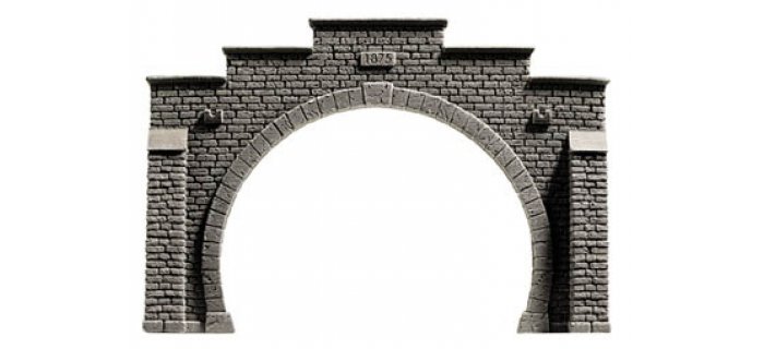 Entrée De Tunnel Modélisme Ferroviaire H0 - 2 Voies - 21x14,5 Cm - Noch 58052