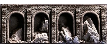 Mur d'arcade type pierres 51,6 x 9,8 cm - NOCH 48059 - HO 1/87