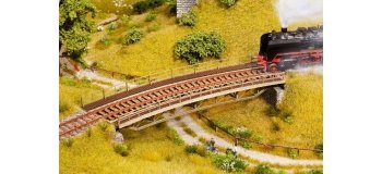 Kit Ponte Ferroviario Curvo R2 Noch - Per Modellismo Scala H0 (1:87), Taglio Laser, Da Montare