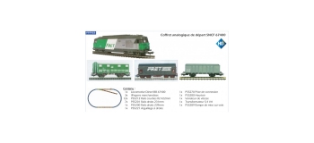 Modélisme ferroviaire : PIKO97925 - Coffret de départ marchandises analogique, avec locomotive BB 67400 FRET SNCF