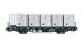 Modelisme ferroviaire : PIKO PI 54428 - Wagon porte contenaire DR
