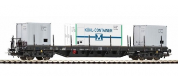 Modelisme ferroviaire : PIKO PI 54740 - Wagon porte contenaire